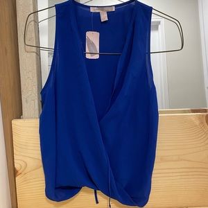 NWT Forever 21 Silky Draped Blouse with Tie